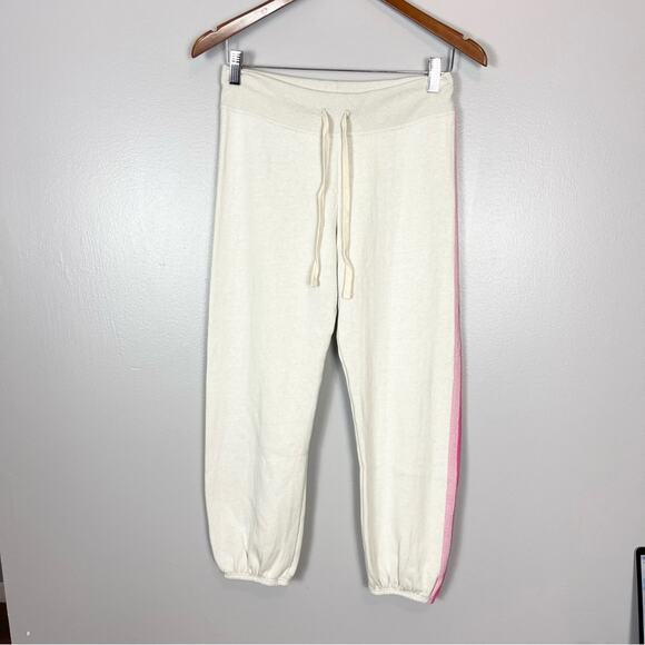 Sundry Striped Sweatpants woman’s size S light gray with multicolor stripes - Picture 1 of 9